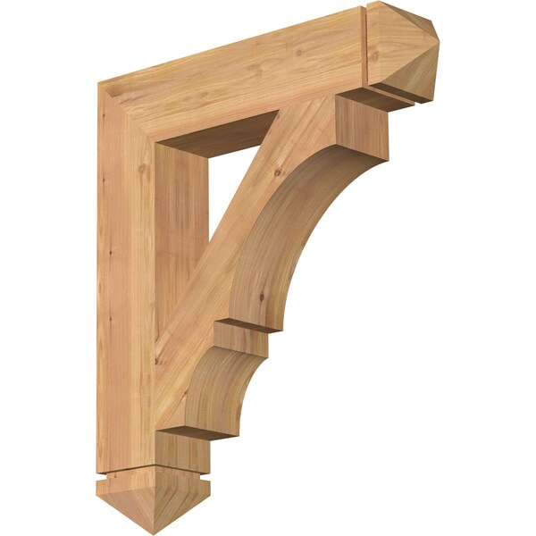 Ekena Millwork Balboa Arts & Crafts Smooth Bracket, Western Red Cedar, 5 1/2"W x 28"D x 32"H BKT06X28X32BOA03SWR - main